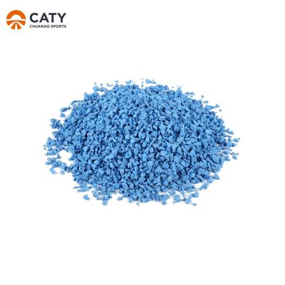 Grânulos de cor EPDM elásticos, grânulos de borracha azul para playground