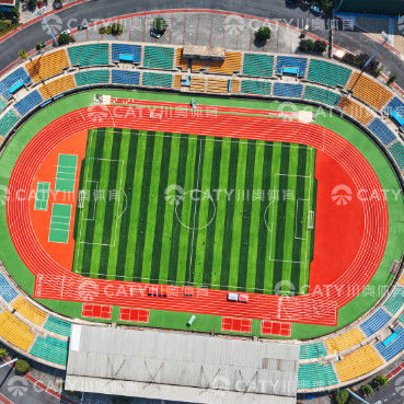 Pista de corrida atlética para todos os climas com materiais reciclados de grânulos EPDM SBR com certificado Iaaf TUV para campos esportivos