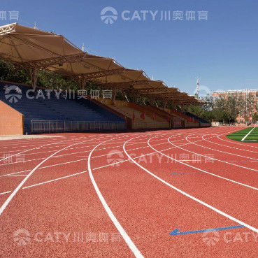 Pista de corrida de borracha de atletismo semifabricada e econômica Pista de corrida de borracha Pista de corrida Pista de corrida WA SGS certificada para instalações esportivas
