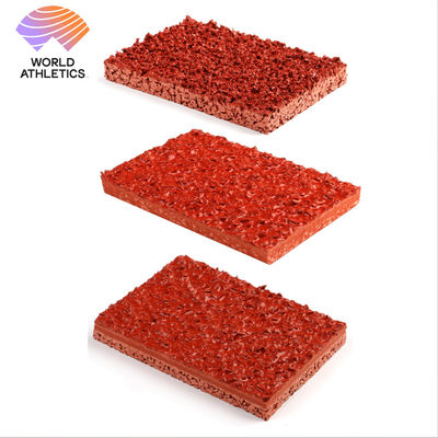 Pista atlética de borracha colorfast resistente a intempéries Pista de corrida de borracha EPDM com instalação de pista