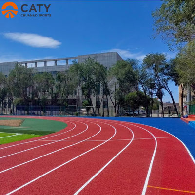 Pista de corrida de borracha sintética pré-fabricada de qualidade superior EPDM Superfície de borracha azul Superfície de borracha à prova de fogo