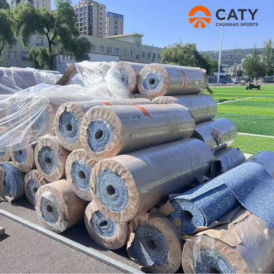 Iaaf Pista de corrida Carpete de borracha pré-fabricado de alto desempenho Sanduíche Pista de corrida