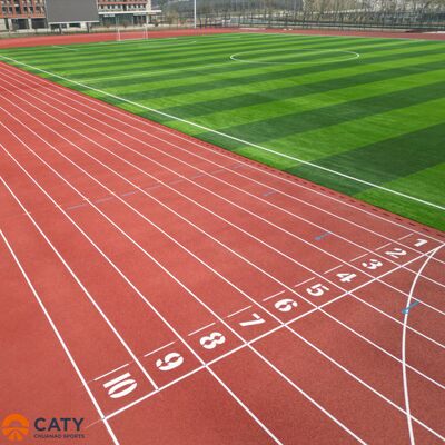 Superfície esportiva híbrida durável e econômica, grânulos combinados de EPDM com aglutinante PU para escolas e centros esportivos