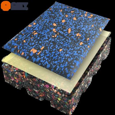 Placas de Borracha Premium de Alto Desempenho com Salpicos de Cor para Pisos de Ginásios e Espaços Comerciais de Fitness