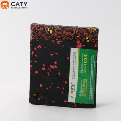 Durable and Elastic Premium Rubber Tiles with EPDM Color-Dot for Gyms and Fitness Studios