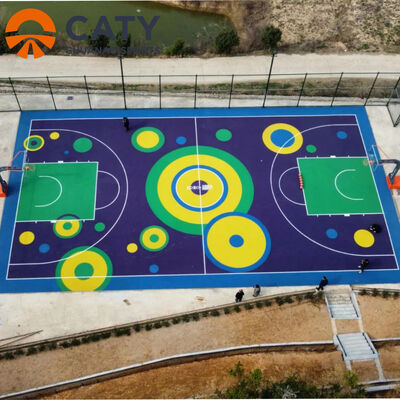 Piso de borracha de parque ecológico concebido para aumentar a segurança e reduzir lesões nas áreas de jogos escolares e comunitárias