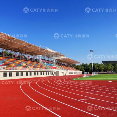 Instalação de pista de corrida de borracha