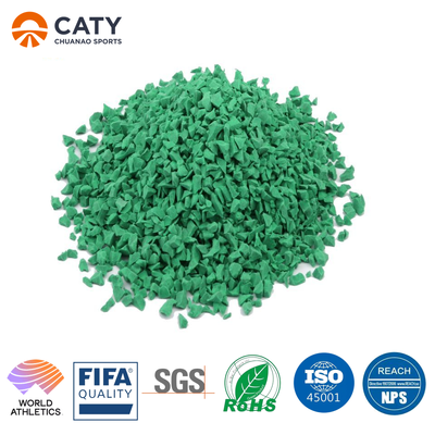 Granulados de borracha EPDM absorvente de choque Amigável para o ambiente Vermelho Laranja Personalizado Seguro para crianças ao ar livre Parque de jogos Esportes Erva artificial