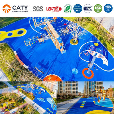 Granulados de borracha EPDM de superfície duradoura para playground e pista de corrida para escolas, parques aquáticos, jardins, faculdades