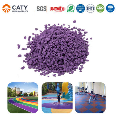 Granulados de EPDM elásticos e duráveis e ecológicos como camada de base para trilhas de fitness e playgrounds infantis