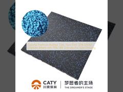 Chapas de borracha premium coloridas, 30% de grânulos não tóxicos de EPDM misturados com 70% de grânulos de SBR para pisos de ginásio