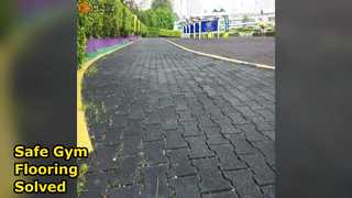 Piso de borracha para academia de telhas de osso de cachorro, fácil instalação